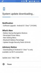 Actualización Nokia 8 a Android 8.1